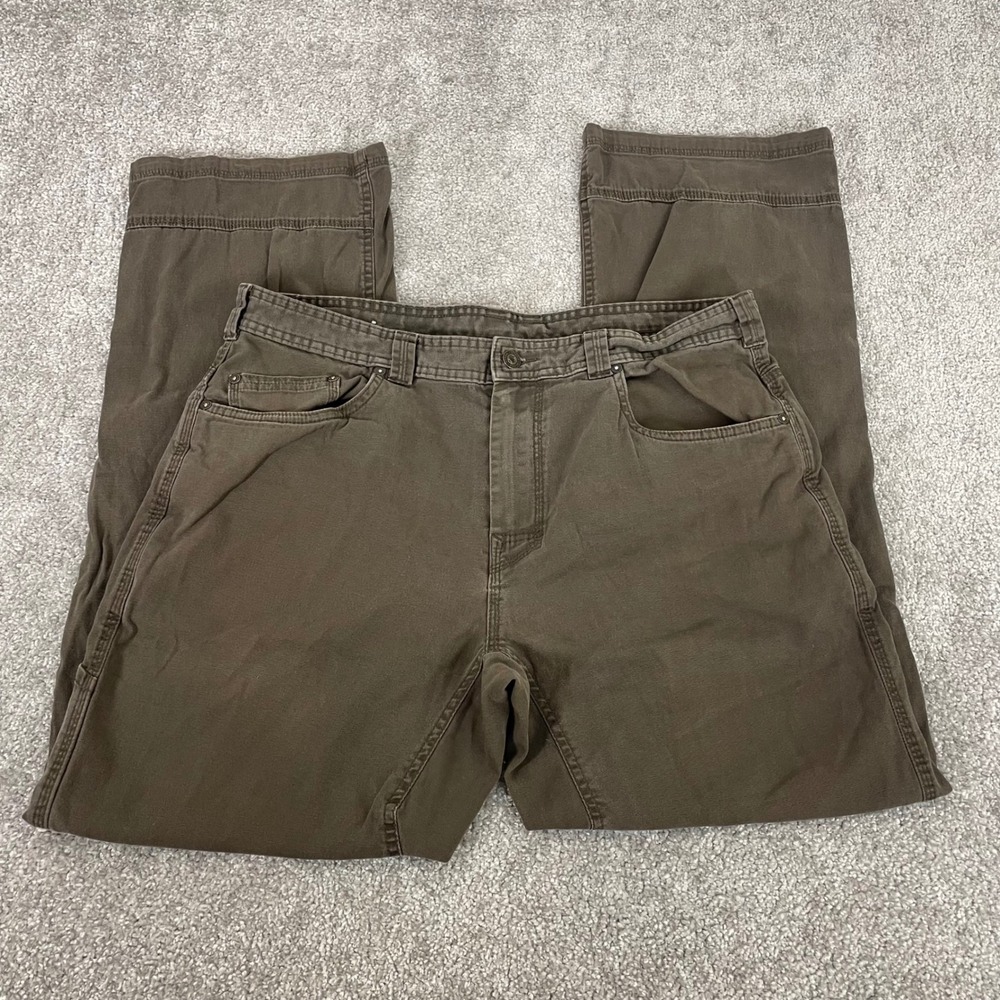 Prana Canvas Pants Mens 36 X 32 Utility Chinos Brown